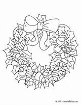 Wreath Holly Coloring Ribbons Pages Color Print Christmas Hellokids Online Garland sketch template