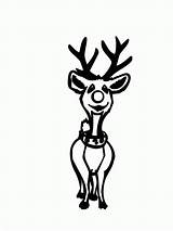 Reindeer Coloring Pages Head Front Library Clipart Popular sketch template