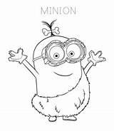 Coloring Minions Pages Minion Bob Despicable Playinglearning sketch template