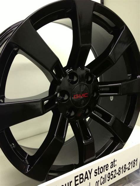 black gmc sierra  yukon denali ck  oe factory replica wheels  love