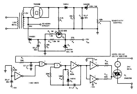 simple gas smoke detector circuit diagram schematics world