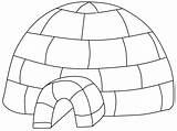 Igloo Coloring Pages House Printable Clipart Eskimo Inuit Family Kids Color Colouring Homes Houses Royal Drawing Outline 2790 Buildings Architecture sketch template