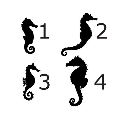 seahorse stencil reusable