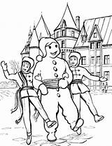 Quebec Fullcoloring Snowman sketch template