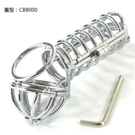 buy stainless steel big size male chastity cage penis