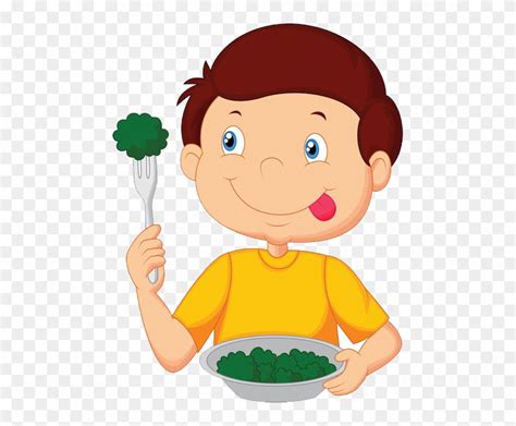 eat clipart child food cartoon boy eating png