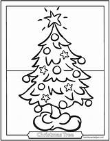 Christmas Coloring Tree Pages Catholic Star Color Skirt Printable Getcolorings Decorations Ornaments sketch template