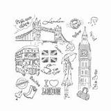 Coloring London England Doodle Pages Surfnetkids Map Top Five sketch template