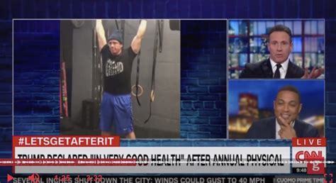 chris cuomo shows   workout video  segment  trump physical