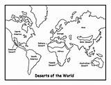Mundi Deserts Mappa Gobi Kleurplaten Desiertos Continents Supercoloring Kaart Woestijnen Continentes Biome Deserti Europa Sahara Weltkarte Designlooter 99worksheets Shannon Categorieën sketch template