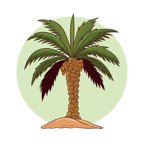 date palm tree vector illustration  vector art  vecteezy