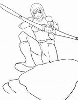 Archer Female sketch template