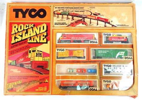 Sold Price Tyco Rock Island Ho Train Set In The Original Box Invalid