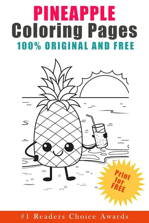 pineapple coloring pages updated