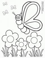 Pages Coloring Spring Printable Kids Time Colouring Library Clipart Butterfly sketch template