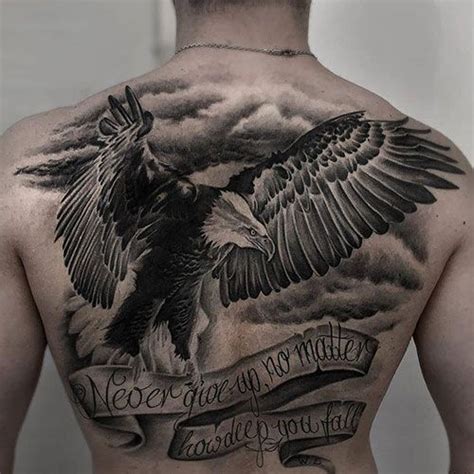 Eagle Back Tattoo Best Back Tattoos For Men Cool Upper