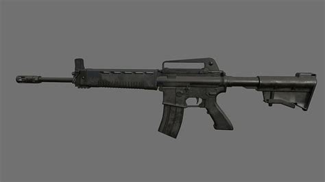 model  assault rifle  model  pbr texture vr ar  poly