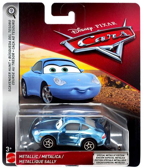 disney pixar cars  scavenger hunt metallic sally  diecast car mattel toys toywiz