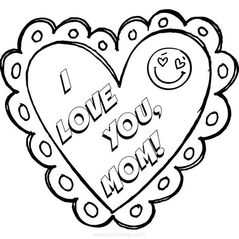 mothers day coloring pages heart card xcoloringscom