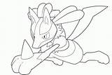 Lucario Pokemon Absol Sinnoh Lineart Coloringhome sketch template