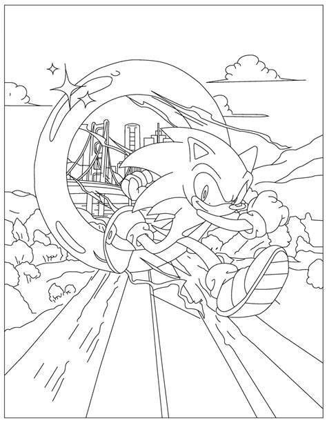 sonic running coloring pages coloring pages