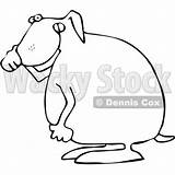 Dennis Cox Nose Covering Outline Coloring Dog Royalty Clip Illustration Vector His sketch template