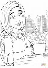 Bee Movie Coloring Vanessa Barry Pages Bloome Coffee Drinking Meets Printable Colouring Color Drawing Supercoloring Cartoon Fun Kids Categories sketch template