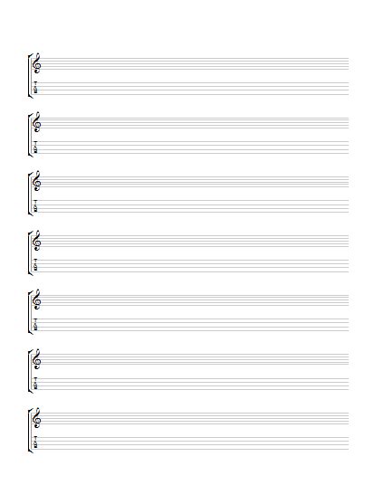 ukulele tab  notation paper staffpapernet