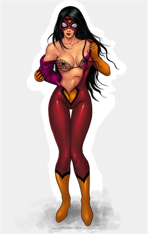 commission spiderwoman 2 by johnbecaro marvel dessin super héros dessin bd et dessins sexy