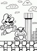 Mario Super Coloring Pages Printable Everfreecoloring sketch template