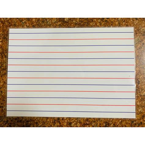 writing board blue red lines erasable laminated  size thick