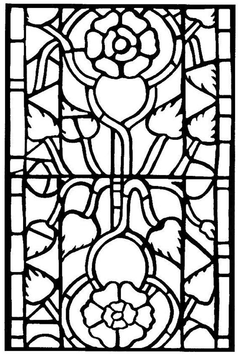 pin  stained glass coloring pages