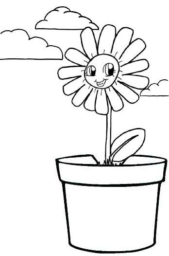 artfully decorated flower pot coloring pages coloring pages