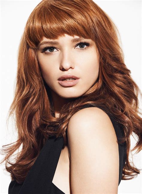Long Red Hair With Short Bangs Hair Wigs And Hair Cuts