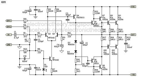 watt subwoofer power amplifier wiring diagram