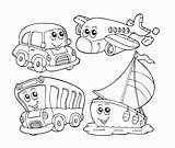 Coloring Transportation Vehicle Air Pages Sheets Preschool Library Clipart Work sketch template