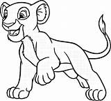 Lion Cub Simba sketch template
