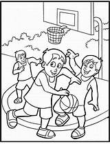 Basquete Meninos Brincando Campinho Basketball Tudodesenhos sketch template