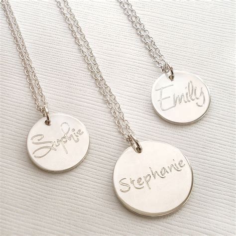 personalised engraved  necklace  mia belle notonthehighstreetcom