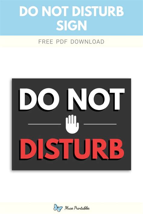 printable   disturb sign template   dont disturb sign