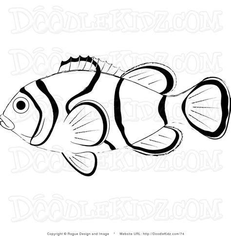 clown fish fish coloring page coloring pages marine decor