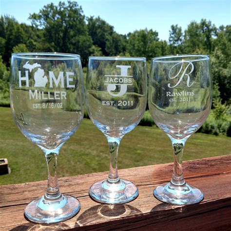 Personalized Wine Glass Made In Michigan