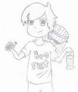 Pewdiepie Drawings Deviantart sketch template