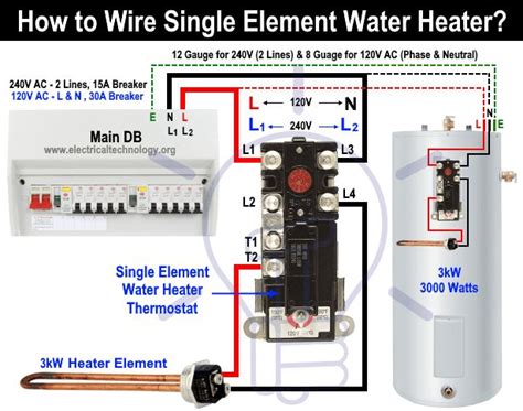 wire single element water heater  thermostat water heater water heater thermostat