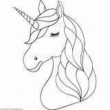 Unicorn Head Coloring Pages Drawing Easy Outline Print Kids Printable Template Getcoloringpages Colouring Pattern Color Drawings Sheets Simple Templates Silhouette sketch template