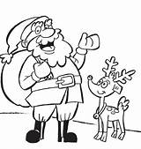 Christmas Santa Reindeer Coloring Pages Colouring Father Clipart Drawing Kids Cliparts Library Clip Clipartmag Getdrawings sketch template