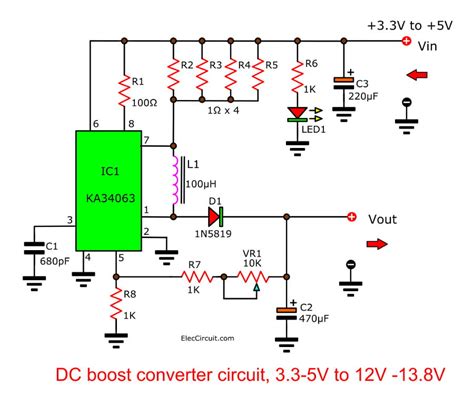 dc boost converter circuit      eleccircuit
