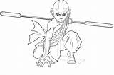 Airbender Aang Cartoonbucket Pandora Korra Getdrawings sketch template