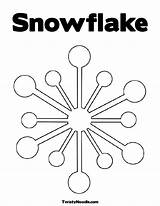 Coloring Pages Snowflake Easy Snowflakes Color Getdrawings sketch template