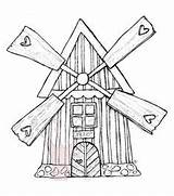 Windmill Drawing sketch template